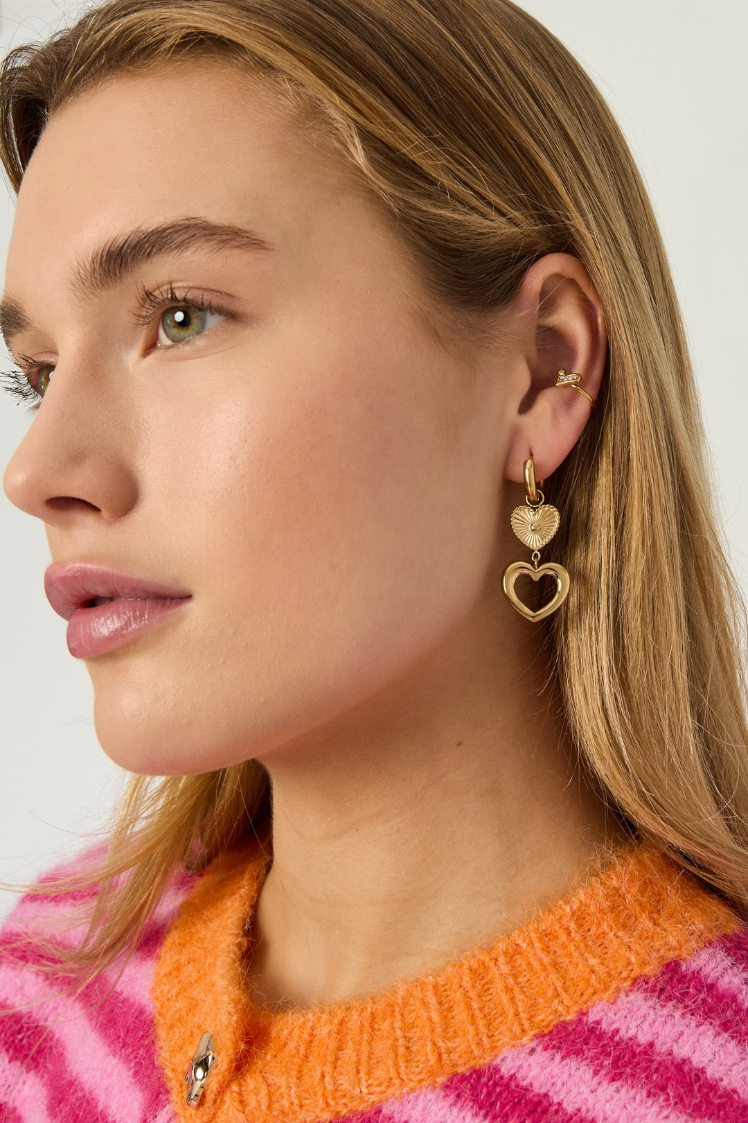 Oorbellen hartje | Goud