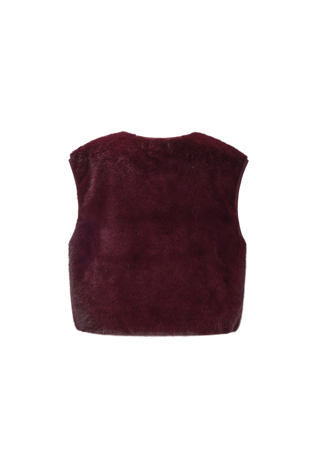 Vest fluffy | Bordeaux