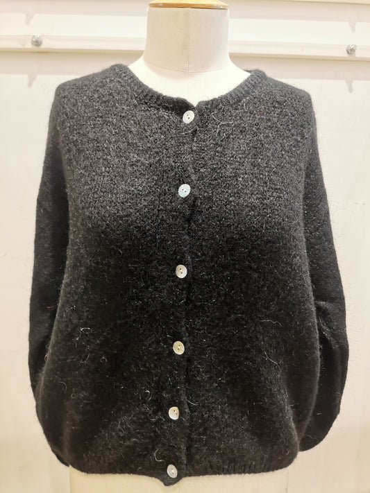 Vest met knopen | Zwart