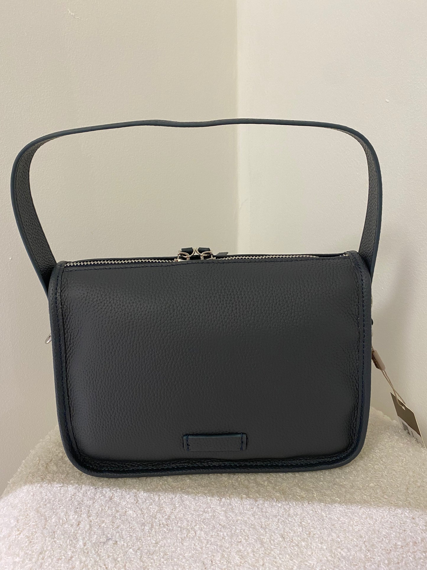 Lederen handtas | Grijs