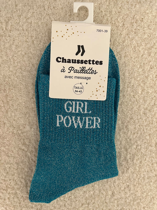 Sokken Girl Power | Blauw