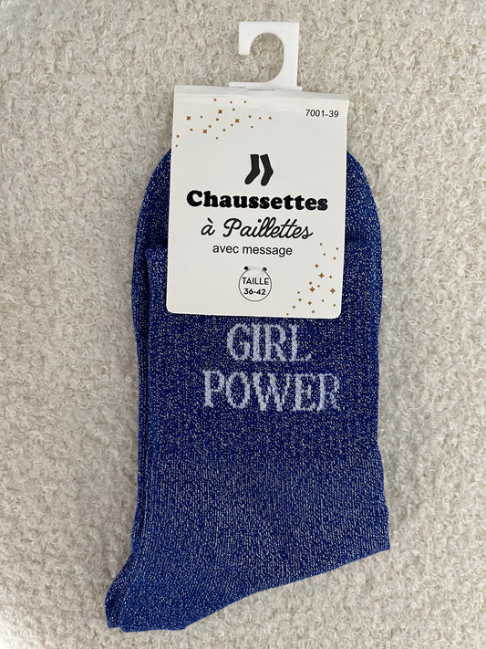 Sokken Girl Power | Donker blauw