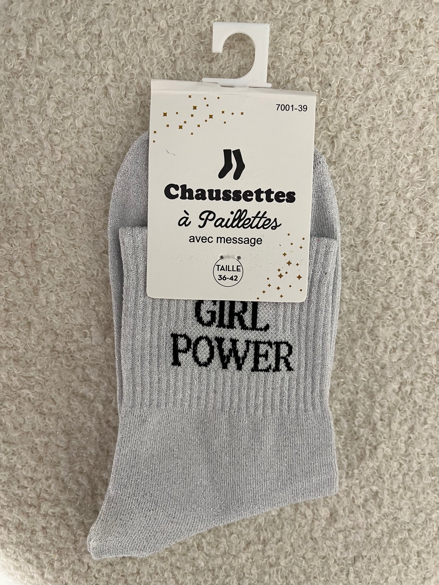 Sokken Girl Power | Zilver