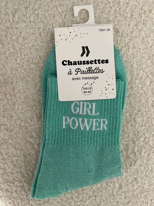 Sokken Girl Power | Turquoise