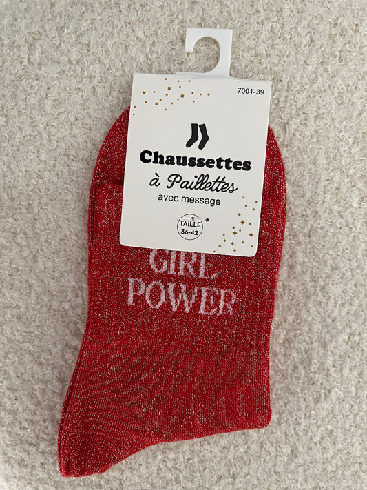 Sokken Girl Power | Rood