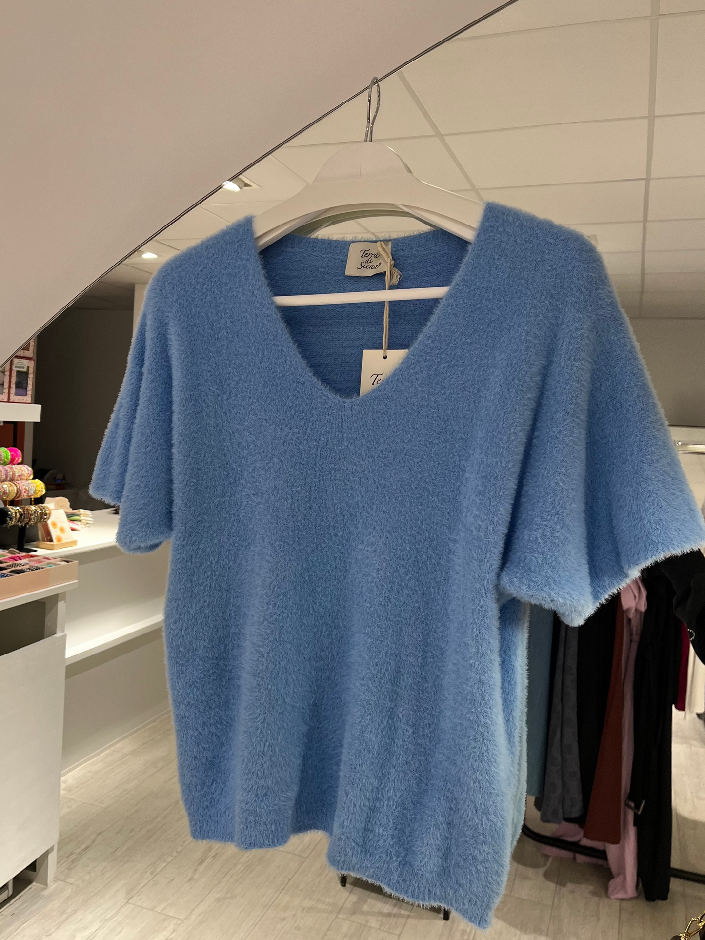 Fluffy blouse | Blauw