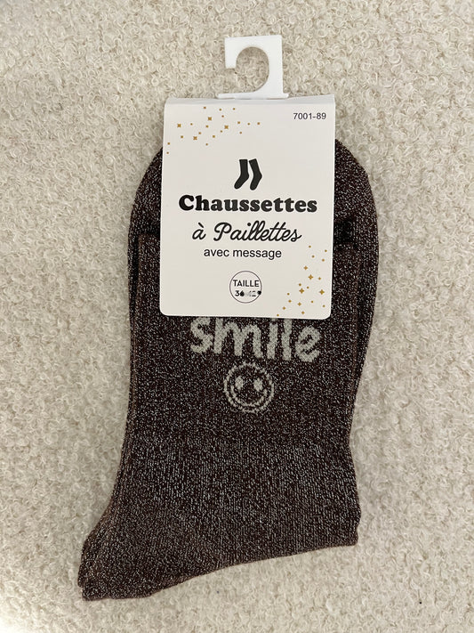 Sokken Smile | Bruin