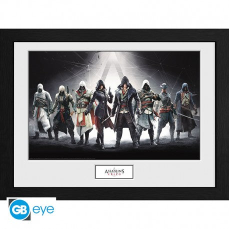Art Print Assassins Creed Characters (inclusief kader)