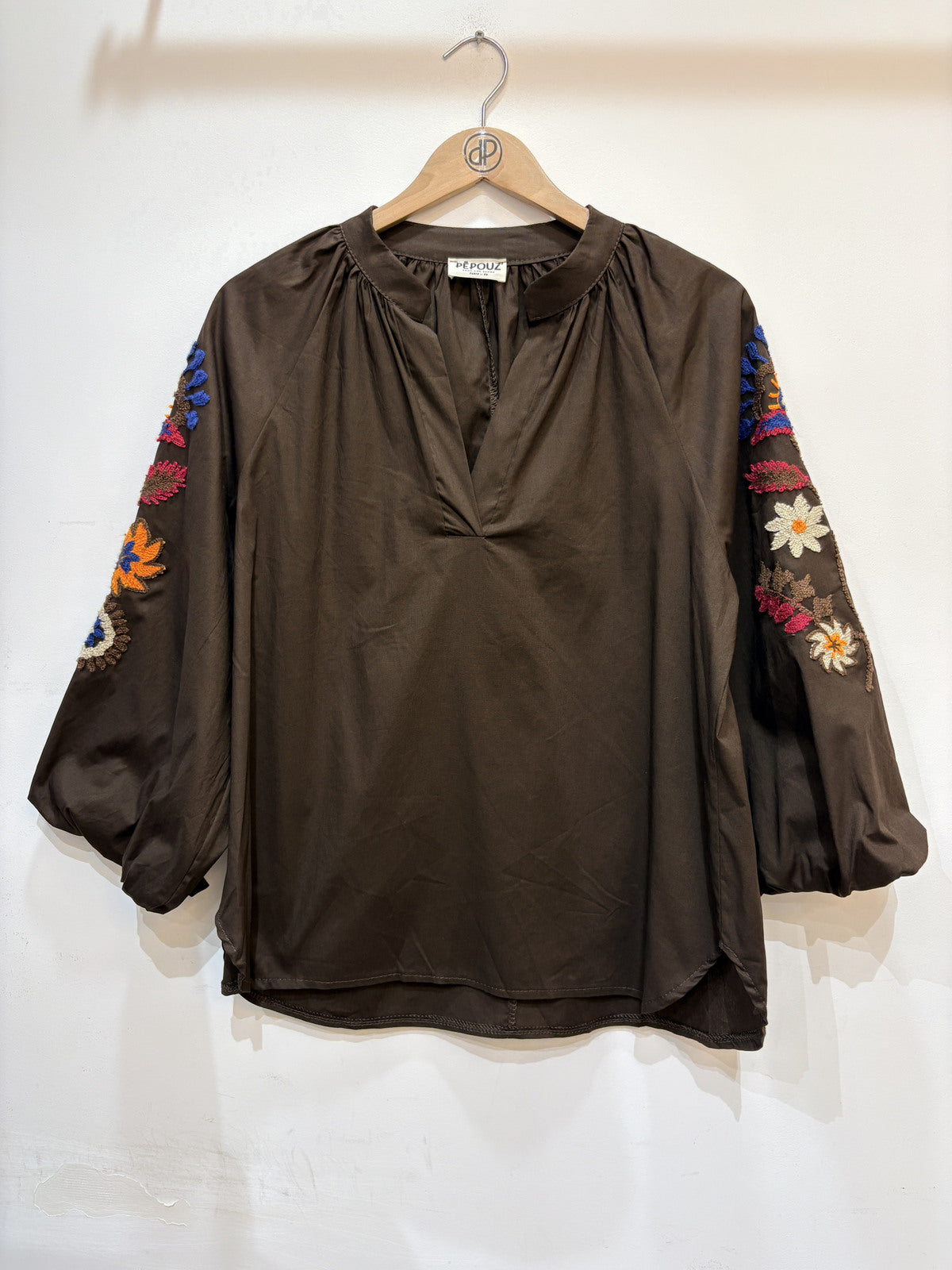 Geborduurde blouse | Chocolat