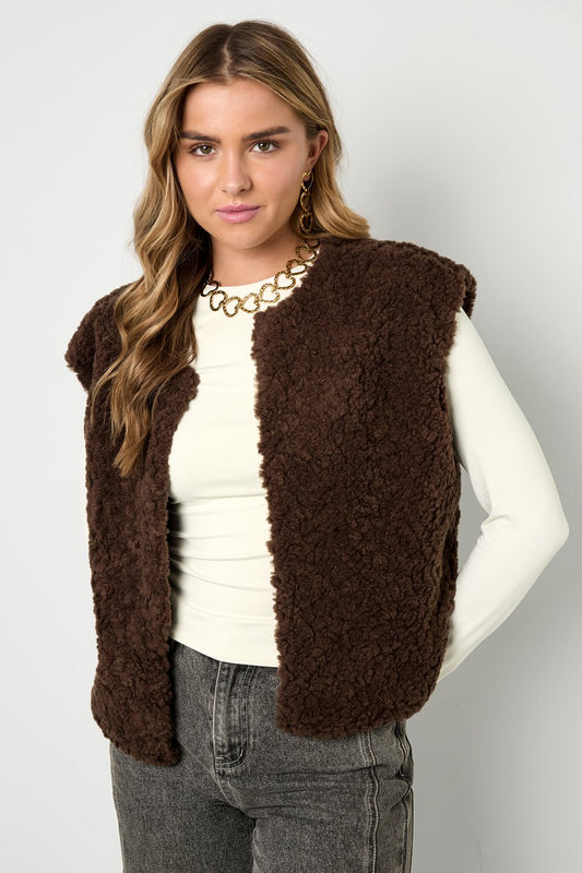 Teddy vest | Bruin
