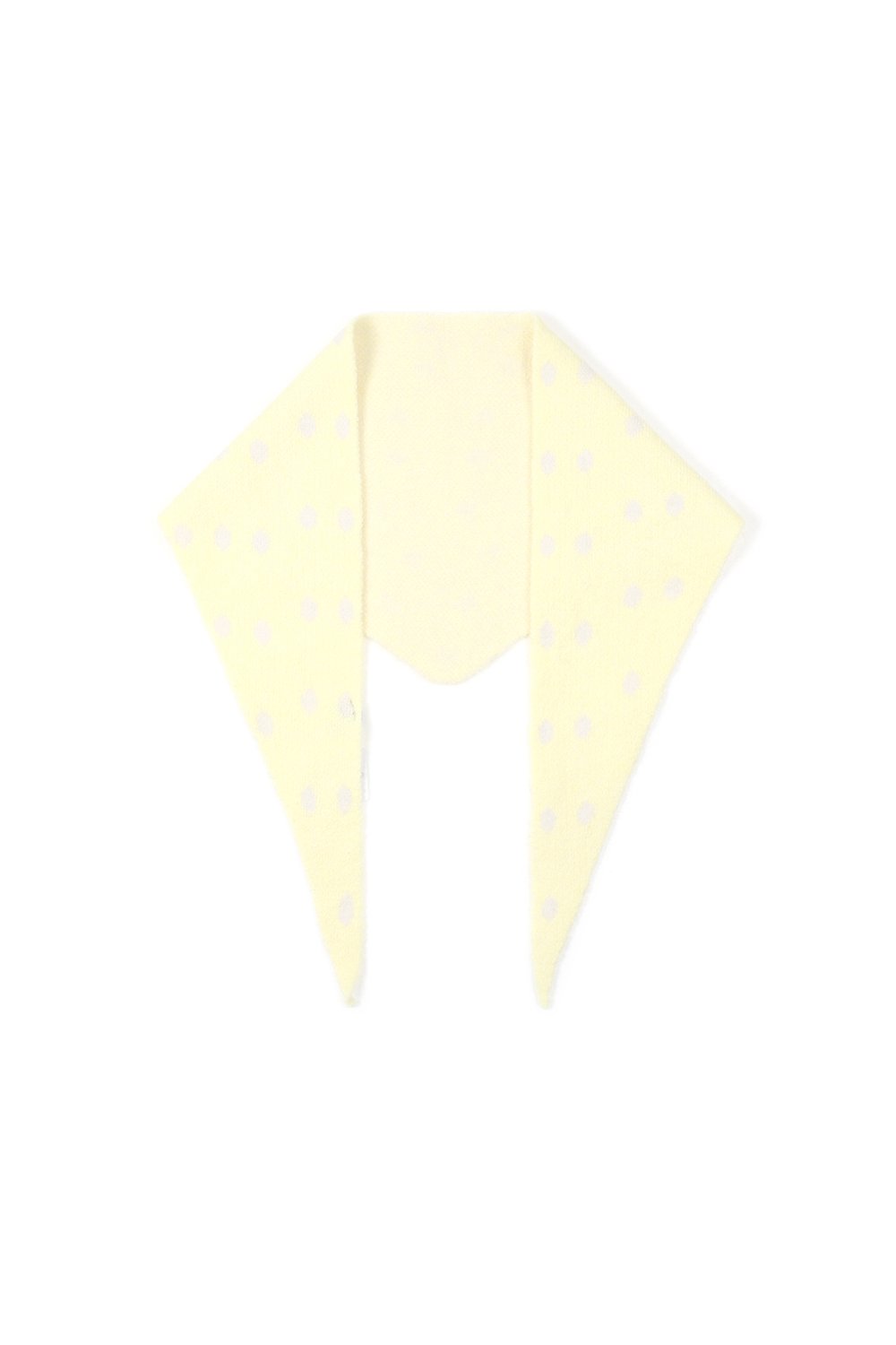 driehoekige sjaal met stippen | Geel