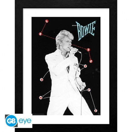 Art Print David Bowie Lets Dance (inclusief kader)