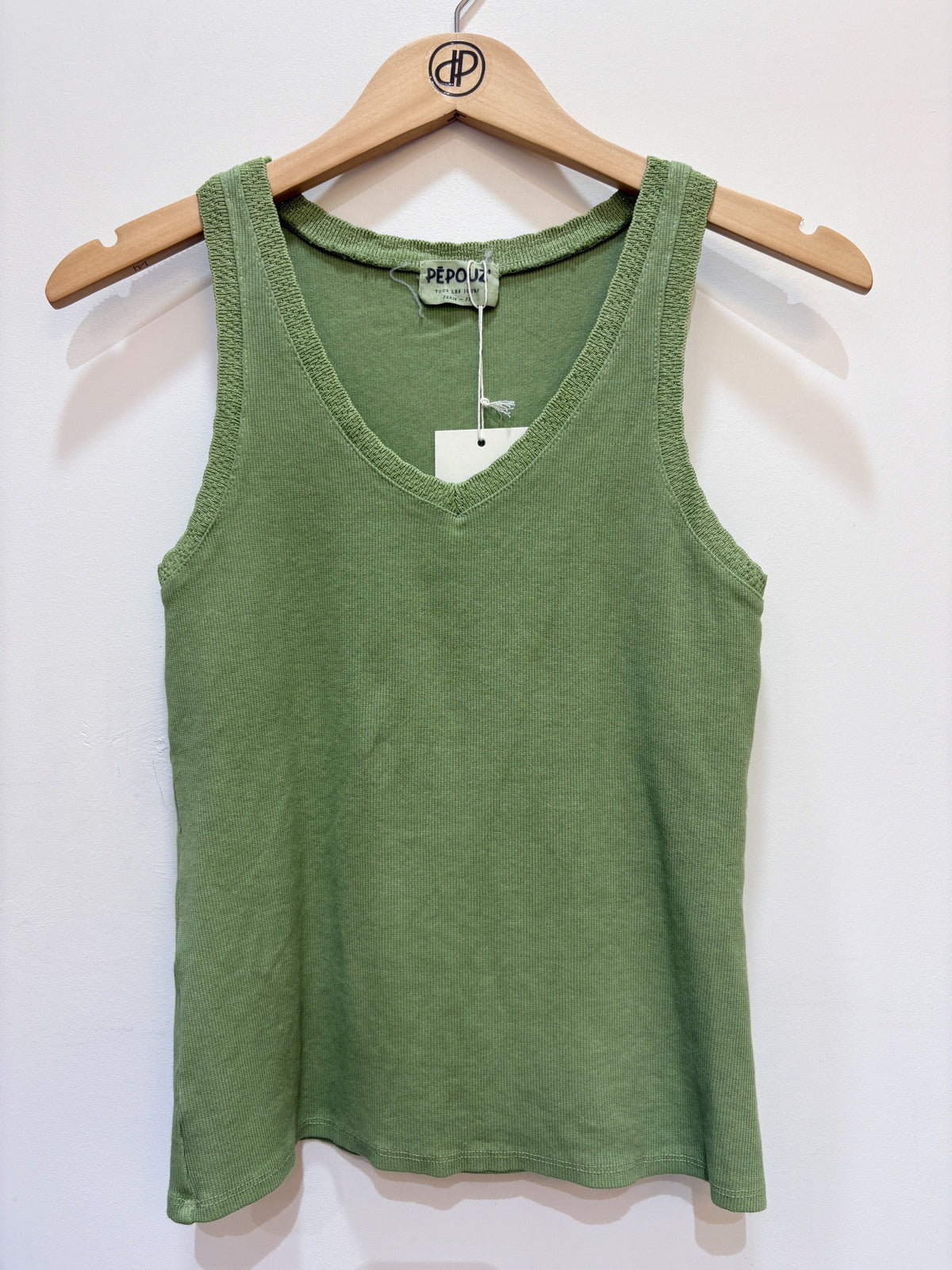V-hals Top | Groen