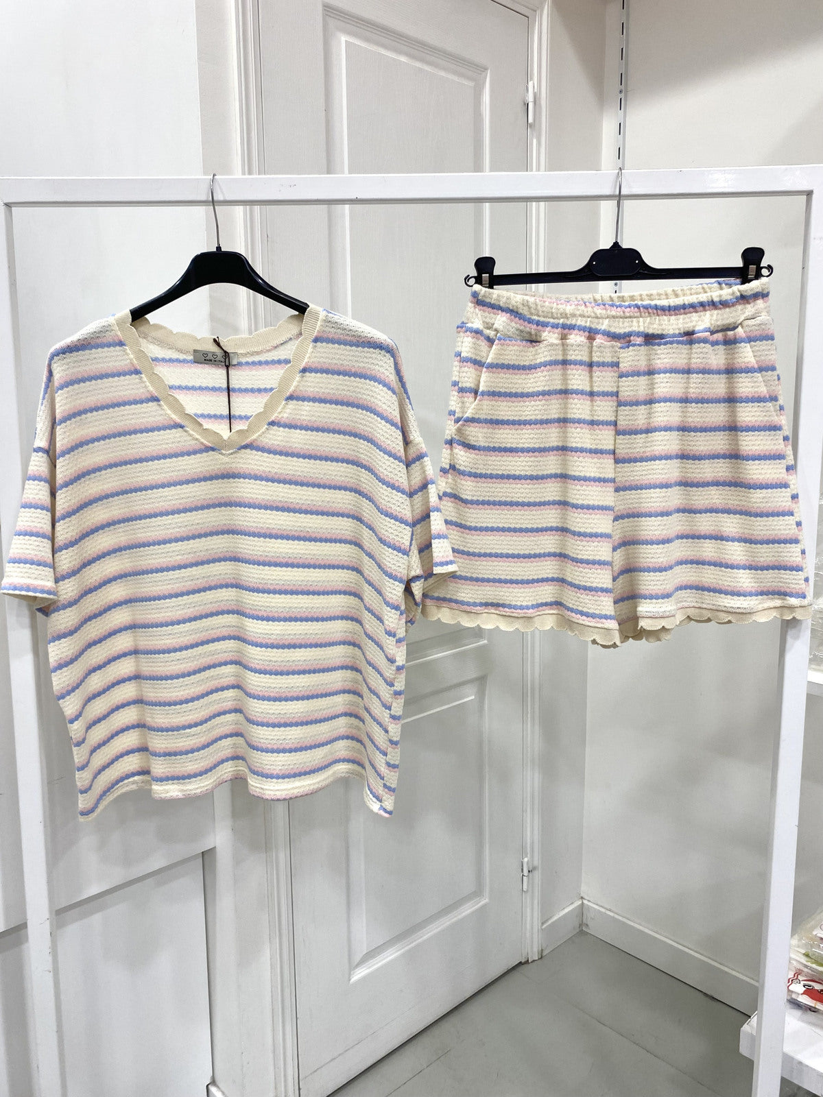 Striped set | Blauw