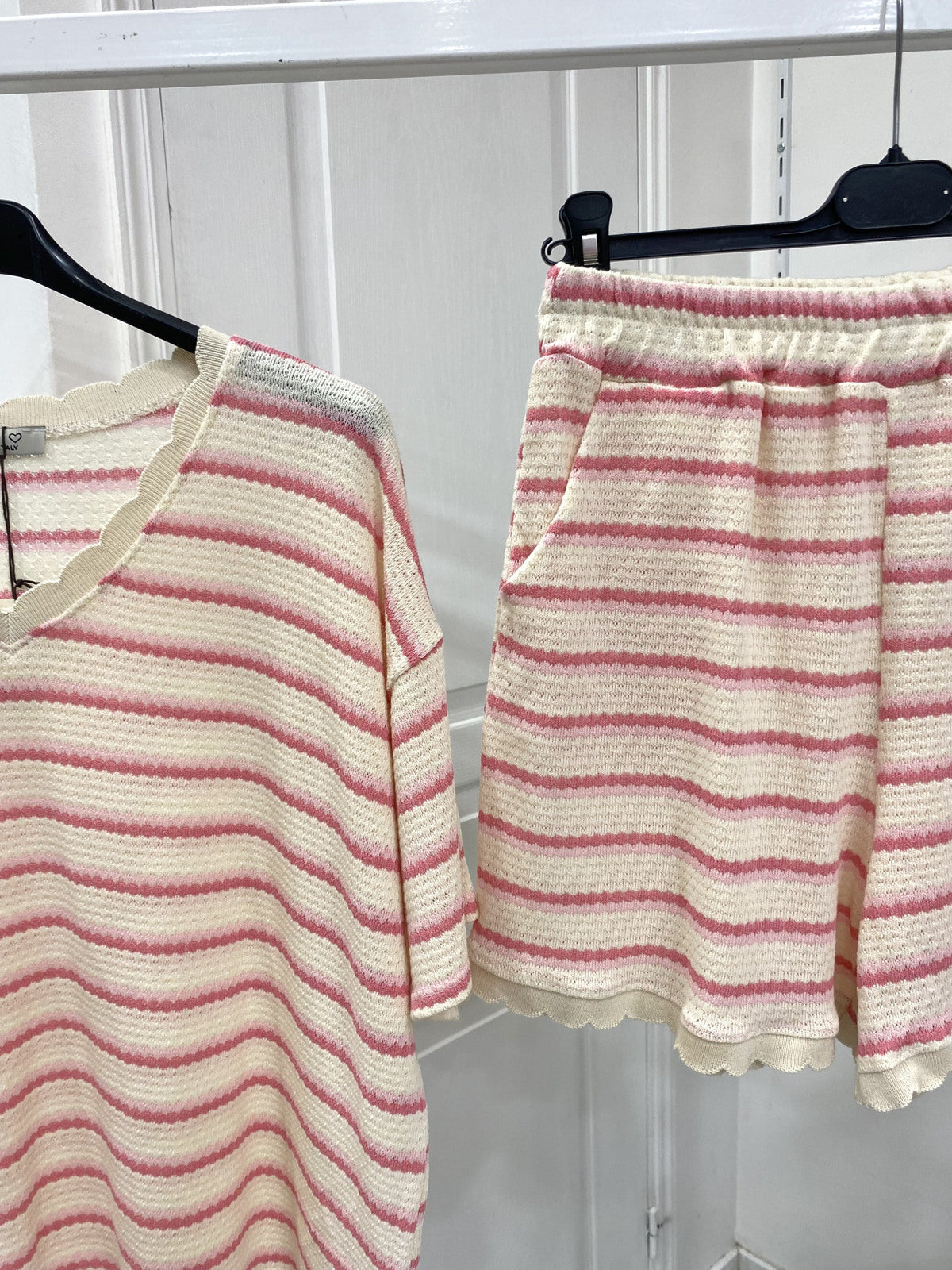 Striped set | Fuchsia