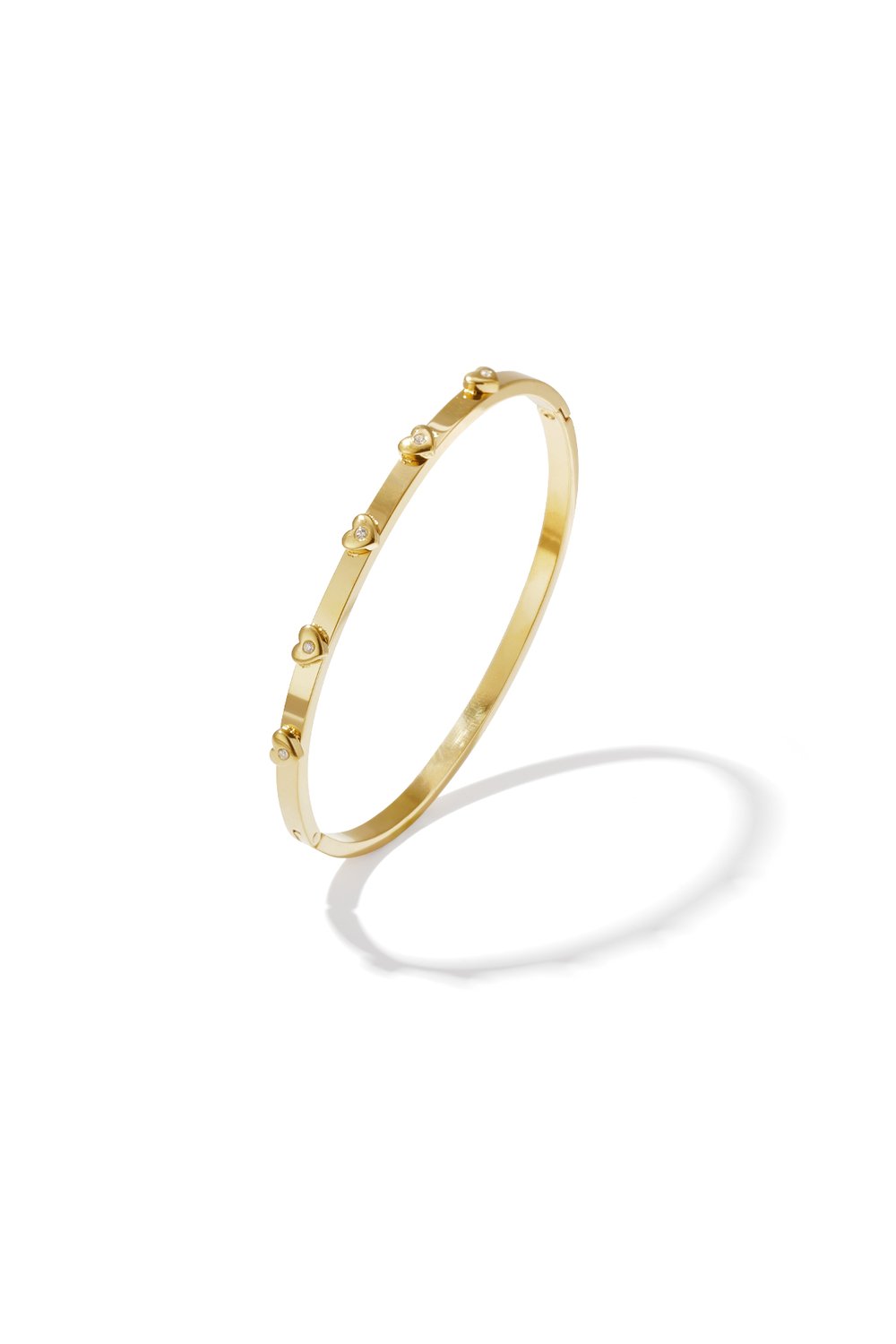 Bangle met hartdetails | Goud