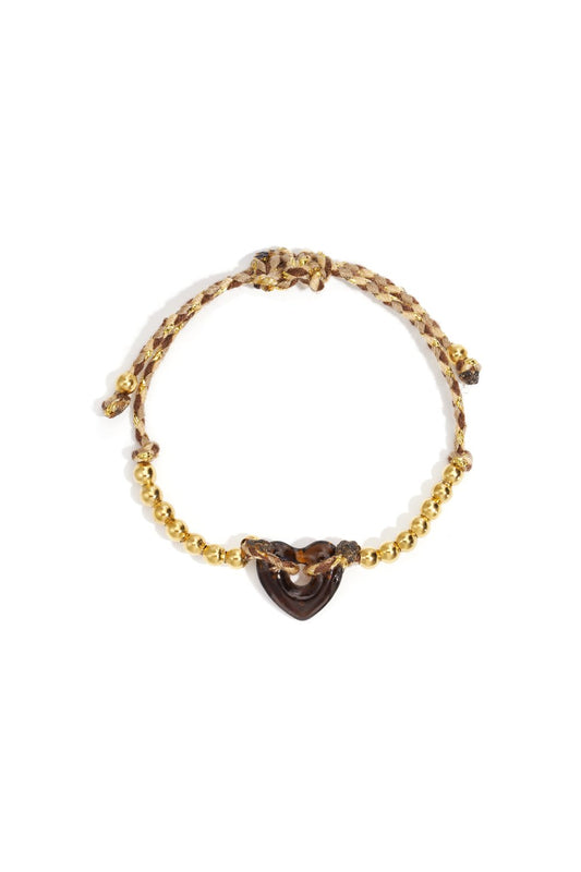 Armband heart | Bruin