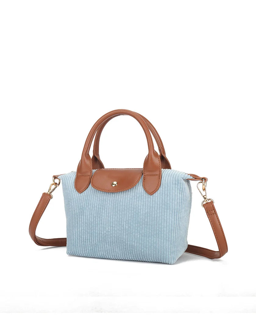 Schoudertas velvet | Blauw