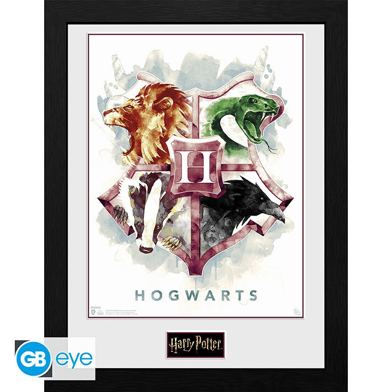Art Print Harry Potter Hogwarts Water Colour (inclusief kader)