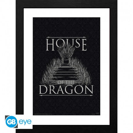 Art Print House of the Dragon 'Iron Throne' (inclusief kader)