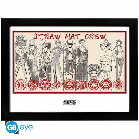 van Art Print One Piece Straw Hat Crew (inclusief kader)