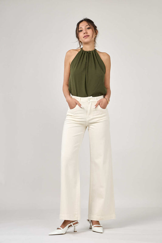 Naelle Wide-jeans | Ecru