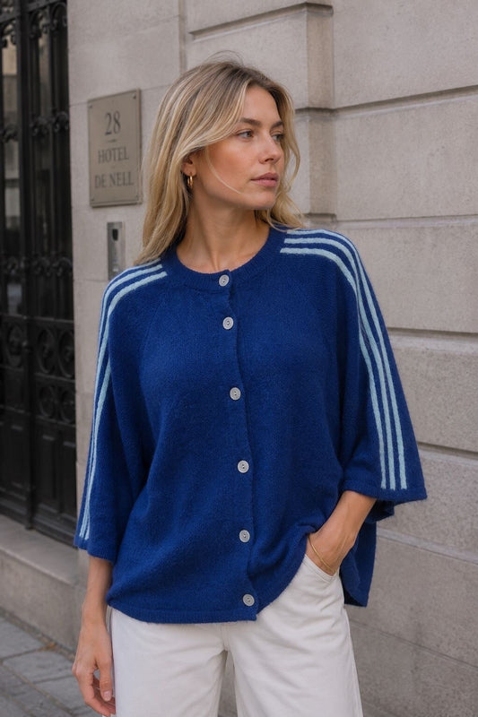 Vest met strepen | Blauw