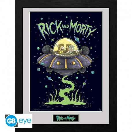Art Print Rick and Morty Ship (inclusief kader)