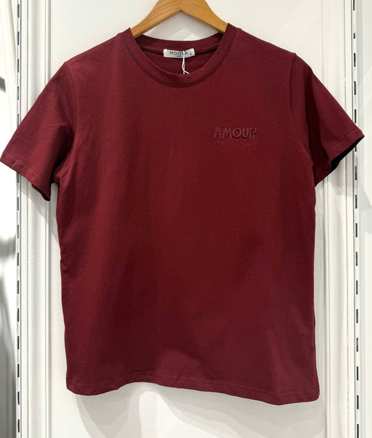 T-shirt Amour | Burgundy
