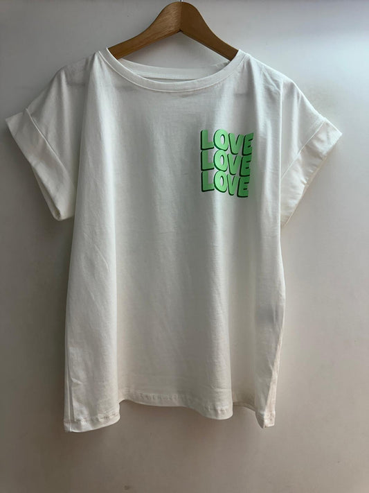 T-shirt | Love groen