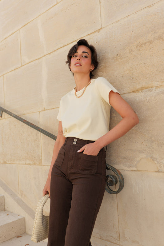 Basic T-Shirt | Geel