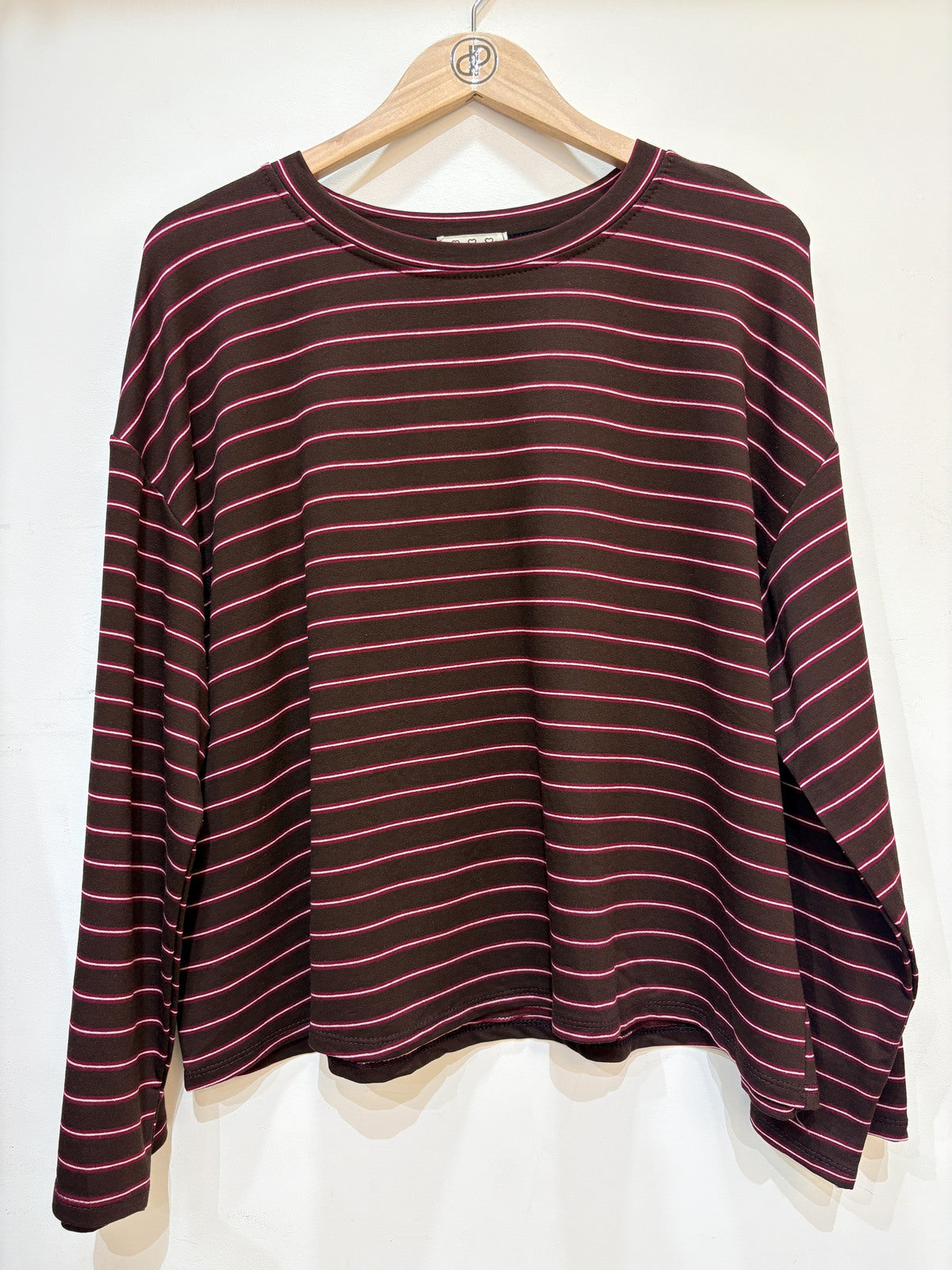 Longsleeve met strepen | Burgundy