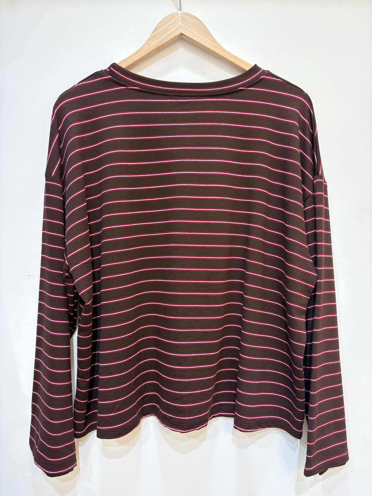 Longsleeve met strepen | Burgundy