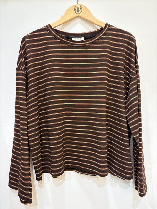 Longsleeve met strepen | Camel