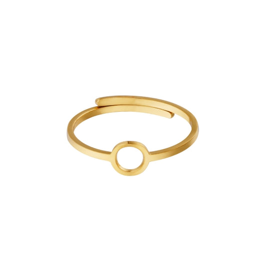 Open cirkel ring | Goud