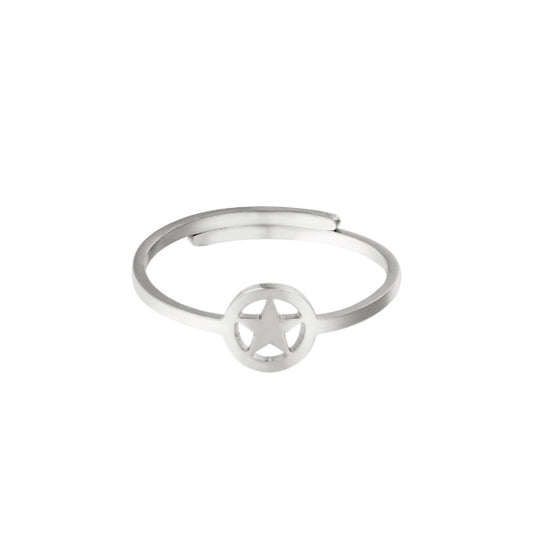 Open ster ring | Zilver